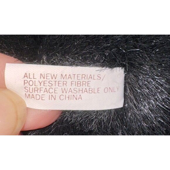 Logo Bear Plush Black North American stuffed animal Soft n Cuddly 1987 Vintage - Picture 10 of 10